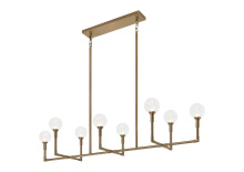 Matteo Lighting C64808AGCL - Candlestix Aged Gold Brass Chandelier