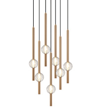 Matteo Lighting C68907AG - Windchimer Aged Gold Brass Pendant