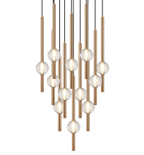 Matteo Lighting C68912AG - Windchimer Aged Gold Brass Pendant