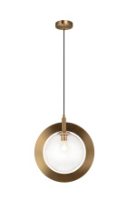 Matteo Lighting C80711AGCL - Astro Aged Gold Brass Pendant