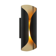 Matteo Lighting S01612MB - Ripcurl Matte Black Wall Sconce