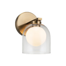 Matteo Lighting W60701AGCL - Derbishone Aged Gold Brass Wall Sconce