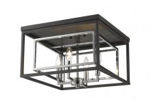 Z-Lite 457F-CH-MB - 4 Light Flush Mount